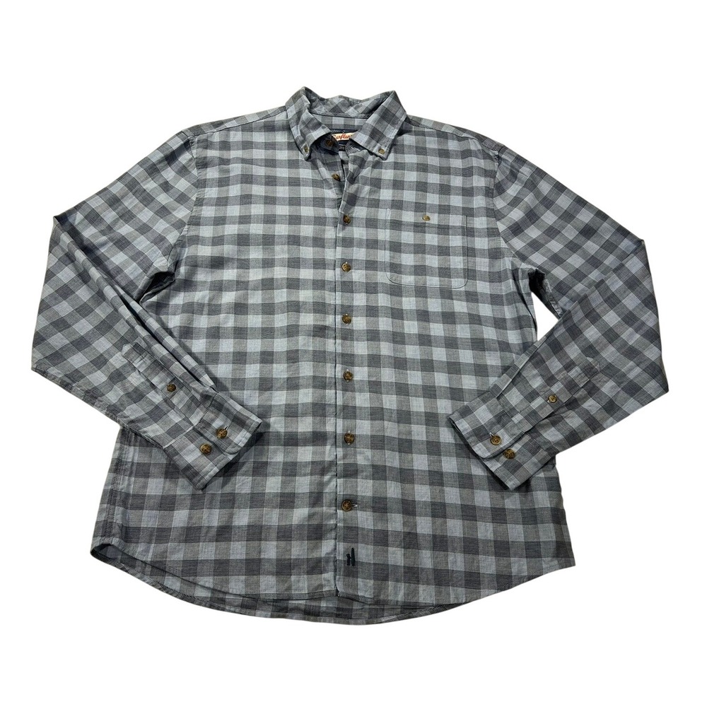 Johnnie-O Surfannel Gifford Maliblu Men's Medium Blue‎ Plaid Button Up L/S Shirt
